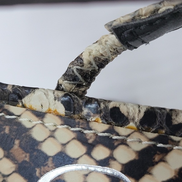 592- Jessica Simpson Stassey Neutral Python Print Size 7.5 NWT - Picture 9 of 12